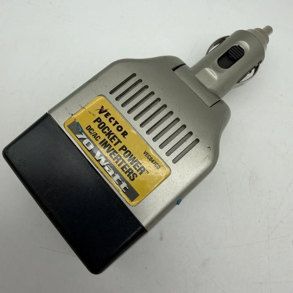 Vector Pocket Power Inverter 70 Watt Power Converter‎ Off Cigarette Lighter 12V